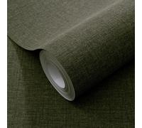 Lino Serenity Bosque Verde Vinilo Papel Pintado Erismann 1051036 Moderno Textura