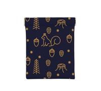 Bosques De Invierno Y Ardillas Estilo De Línea Azul, Squeeze Top Wallet Bolsa de Almacenamiento para Mujer Monedero pequeño Bolsa de Cambio