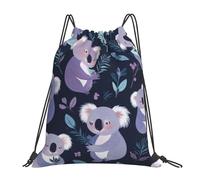 Bosques De Koalas Bolsa con Cordón Ligera Mochila con Cordón Fácil De Doblar Bolsa De Hombro Doble para Viaje Escuela Mujeres 36X42Cm