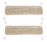 BOSREROY Paquete de 2 alfombrillas para hamacas de reptiles, red de escalada tejida hecha a mano para lagartijas y gecos, plataforma para tomar el sol con ganchos de metal, accesorio de hábitat para