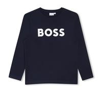 BOSS Camiseta de manga larga para niños en algodón con logo en contraste - StyleJ25P25/84906A, J25P25 Azul oscuro 138