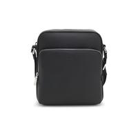 BOSS Bolsa de reportero de piel italiana de grano natural - StyleNew Crosstown_NS Zip, 50529288 Negro pcs.