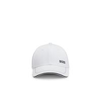 BOSS Gorra de sarga de algodón con logo bordado - StyleCap-1, 50492716 Blanco pcs.