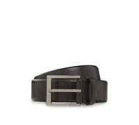 Boss Cinturón Elloy-Gr Sz35 para Hombre en Piel Italiana granulada con Hebilla Pulida, marrón Oscuro, 100 cm