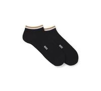 BOSS Paquete de dos pares de calcetines tobilleros con rayas de la marca en el remate - Style2P AS Uni stripe CC, 50491192 Negro 39-42
