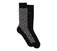 BOSS 2P RS Monogram CC Calcetines_Regulares, Black1, 43-46 para Hombre
