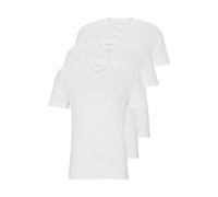 BOSS 3-Pack V Neck Jersey T-Shirts Camiseta, Blanca Nieve, M para Hombre