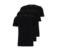 BOSS 3er-Pack T-Shirts aus Baumwolljersey mit Rundhalsausschnitt Camiseta, Dark Soil Black, S Hombres