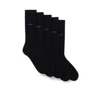 BOSS 5P RS Uni Color CC Calcetines Hombre, Black1, 35-38 (Pack de 5)