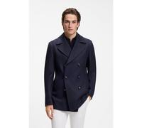 BOSS Abrigo corto cruzado slim fit en mezcla de lana - StyleH-Hyde-Pcoat-234, 50536826 Azul oscuro 44