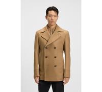 BOSS Abrigo corto cruzado slim fit en mezcla de lana - StyleH-Hyde-Pcoat-234, 50536826 Beige 52