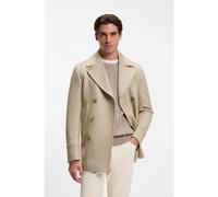 BOSS Abrigo corto cruzado slim fit en mezcla de lana - StyleH-Hyde-Pcoat-234, 50536826 Beige claro 46