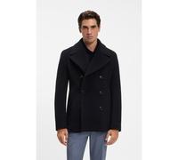 BOSS Abrigo cruzado slim fit en mezcla de lana - StyleH-Hyde-Peacoat-264, 50576464 Azul oscuro 44