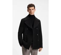 BOSS Abrigo cruzado slim fit en mezcla de lana - StyleH-Hyde-Peacoat-264, 50576464 Negro 44