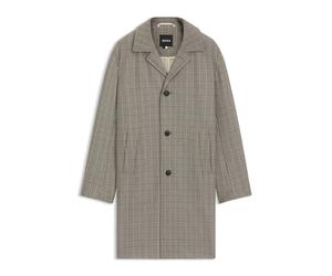BOSS Abrigo de corte clásico con estampado a cuadros - StyleC-Clark-253, 50546039 Beige estampado 54