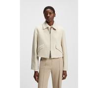 BOSS Abrigo en bouclé con cremallera bidireccional - StyleCafiore, 50543212 Beige claro 36