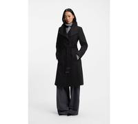BOSS Abrigo en lana virgen y cashmere con cinturón - StyleCalegan, 50548490 Negro 36