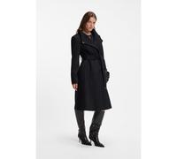BOSS Abrigo formal con cinturón en lana virgen y cashmere - StyleCalegan, 50548490 Azul oscuro 46