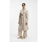 BOSS Abrigo formal con cinturón en lana virgen y cashmere - StyleCalegan, 50548490 Natural 32