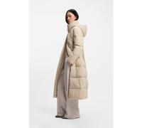 BOSS Abrigo largo acolchado con detalle de cinturón metalizado - StylePamaxi4, 50546844 Beige claro 46