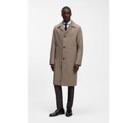 BOSS Abrigo relaxed fit hidrófugo en lana virgen de pata de gallo - StyleC-Clark-264, 50571867 Marrón estampado 50