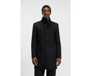 BOSS Abrigo slim fit de lana y cashmere - StyleH-Hyde-SU-254, 50551078 Negro 50