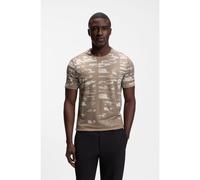 BOSS Active Camiseta slim fit con motivo en jacquard - StyleTS_Active Repeat, 50558565 Marrón claro L