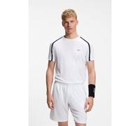 BOSS Active Camiseta slim fit en tejido elástico con detalles en contraste - StyleTS_TOC Game 2, 50564786 Blanco M