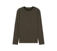 BOSS Active Camiseta slim fit en tejido elástico de punto calado - StyleTS_Active LS, 50569902 Marrón oscuro XL