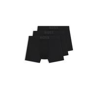 BOSS Active Paquete de tres calzoncillos bóxer de microfibra con apliques de malla - StyleBoxerBr 3P Active, 50517814 Negro L