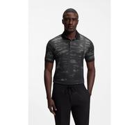 BOSS Active Polo slim fit con motivo en jacquard - StylePL_Active Repeat, 50558583 Gris oscuro XXL