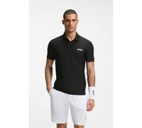BOSS Active Polo slim fit de punto a rayas con elástico en cuatro direcciones - StylePL_TOC Serve 1, 50559205 Negro XXL