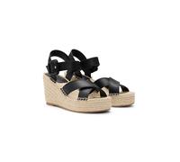 BOSS Alpargatas de cuña con tiras de piel - StyleMadeira_Sandwdg_LTBK, 50546334 Negro 40