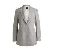 BOSS Americana regular fit en crepé de lana virgen a cuadros - StyleJacketa3, 50522590 Gris estampado 44