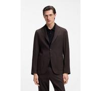 BOSS Americana slim fit de lino técnico lavable - StyleP-Hanry-WG-262, 50561959 Marrón oscuro 106