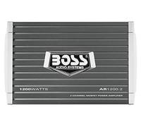 BOSS AR1200.2 2.0channels Coche Alámbrico Gris - Amplificador de Audio (2.0 Canales, 600 W, 0,01%, 105 dB, 230 W, 1200 W)