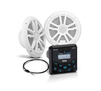 Boss Audio Bluetooth In-Dash Marine Gauge Receiver With 6 1/2´´ Marine Speakers One Size
