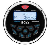 BOSS Audio MCKGB350B.6 Marine Package Includes MGR350B In-Dash Gauge Am/FM Digital Media Receiver with Bluetooth, One Pair of 6.5 Inch MR6B Marine Speakers, MRANT10 Marine Antenna