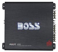 Boss Audio R2504 Riot - Amplificador de potencia de control de nivel de subwoofer remoto de 4 canales de 1000 W