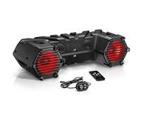 BOSS Audio Systems ATV95LRGB ATV UTV Sistema de Sonido Resistente a la Intemperie, Altavoces de 8 Pulgadas, tweeters de 1.5 Pulgadas, Amplificado, Control Remoto Bluetooth, Barra de luz LED,