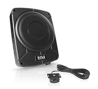 BOSS Audio Systems BAB10 - Subwoofer Amplificado para Coche, 1200 vatios de Potencia máxima, Perfil bajo, subwoofer de 10 Pulgadas, Control Remoto de subwoofer, Ideal para vehículos Que Necesitan