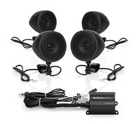 BOSS Audio Systems MCBK470B - Amplificador de Altavoz Resistente a la Intemperie, Amplificador Bluetooth, 4 Altavoces, Control de Volumen en línea, Ideal para Motocicletas, ATV y Aplicaciones de 12