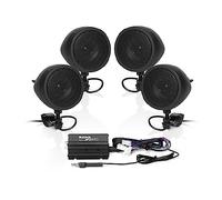 BOSS Audio Systems MCBK470B - Amplificador de Altavoz Resistente a la Intemperie, Amplificador Bluetooth, 4 Altavoces, Control de Volumen en línea, Ideal para Motocicletas, ATV y Aplicaciones de 12