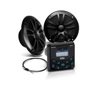 Boss Audio Systems MCKGB450B.6 Altavoces de 6.5 Pulgadas y estéreo de Calibre de Barco Marino - Unidad Principal Bluetooth, sin Reproductor de CD y DVD, Receptor de Radio Am/FM, Banda meteorológica