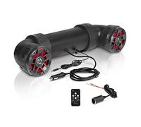 BOSS Audio Systems UTV4BRGB ATV UTV Sistema de sonido resistente a la intemperie, altavoces estéreo de 4 pulgadas, tweeters de 1 pulgada, amplificador integrado, rango completo, Bluetooth, iluminación