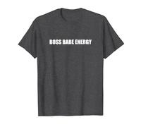 Boss Babe Energía Camiseta, Hombre, Jaspeado Oscuro, XXL