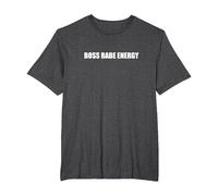 Boss Babe Energía Camiseta, Hombre Tallas Grandes, Jaspeado Oscuro, 6X Alto