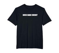 Boss Babe Energía Camiseta, Hombre Tallas Grandes, Negro, 6X Alto