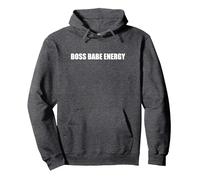 Boss Babe Energía Sudadera con Capucha, Unisex para Adultos, Jaspeado Oscuro, M