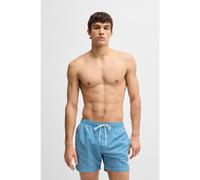 BOSS Bañador con cordón en la cintura y estampado integral - StyleVibe, 50518968 Celeste XL